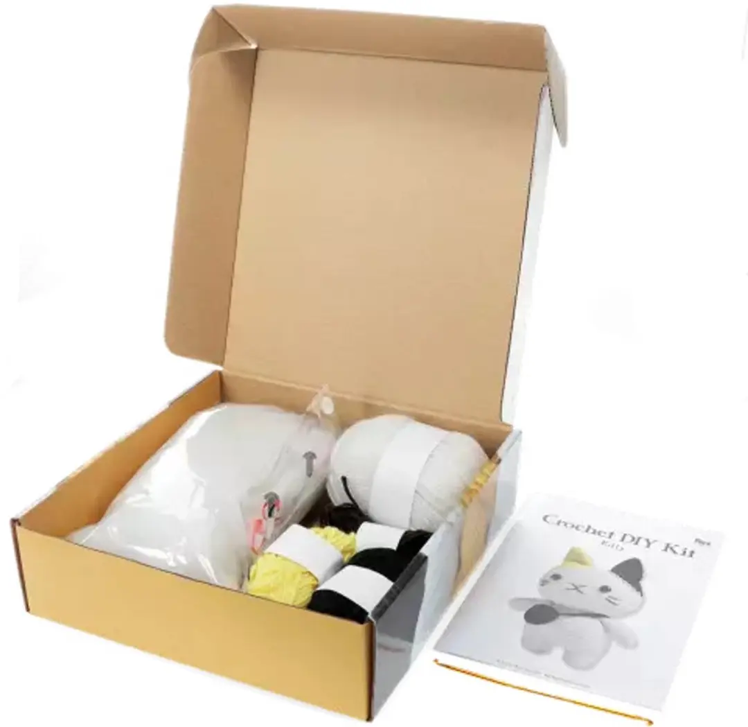 Rex London Dieren Haakset Cat - Wit