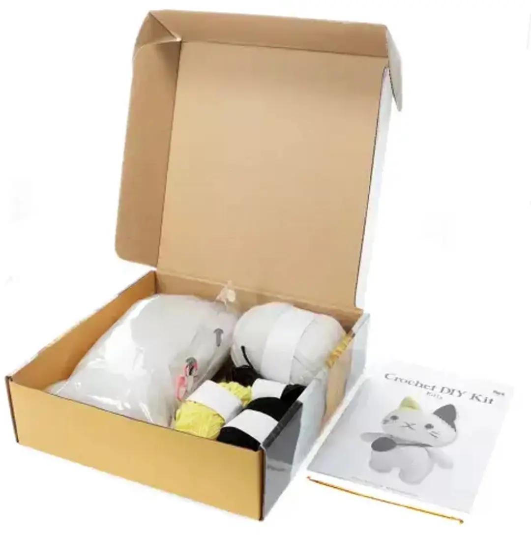 Rex London Dieren Haakset Cat - Wit
