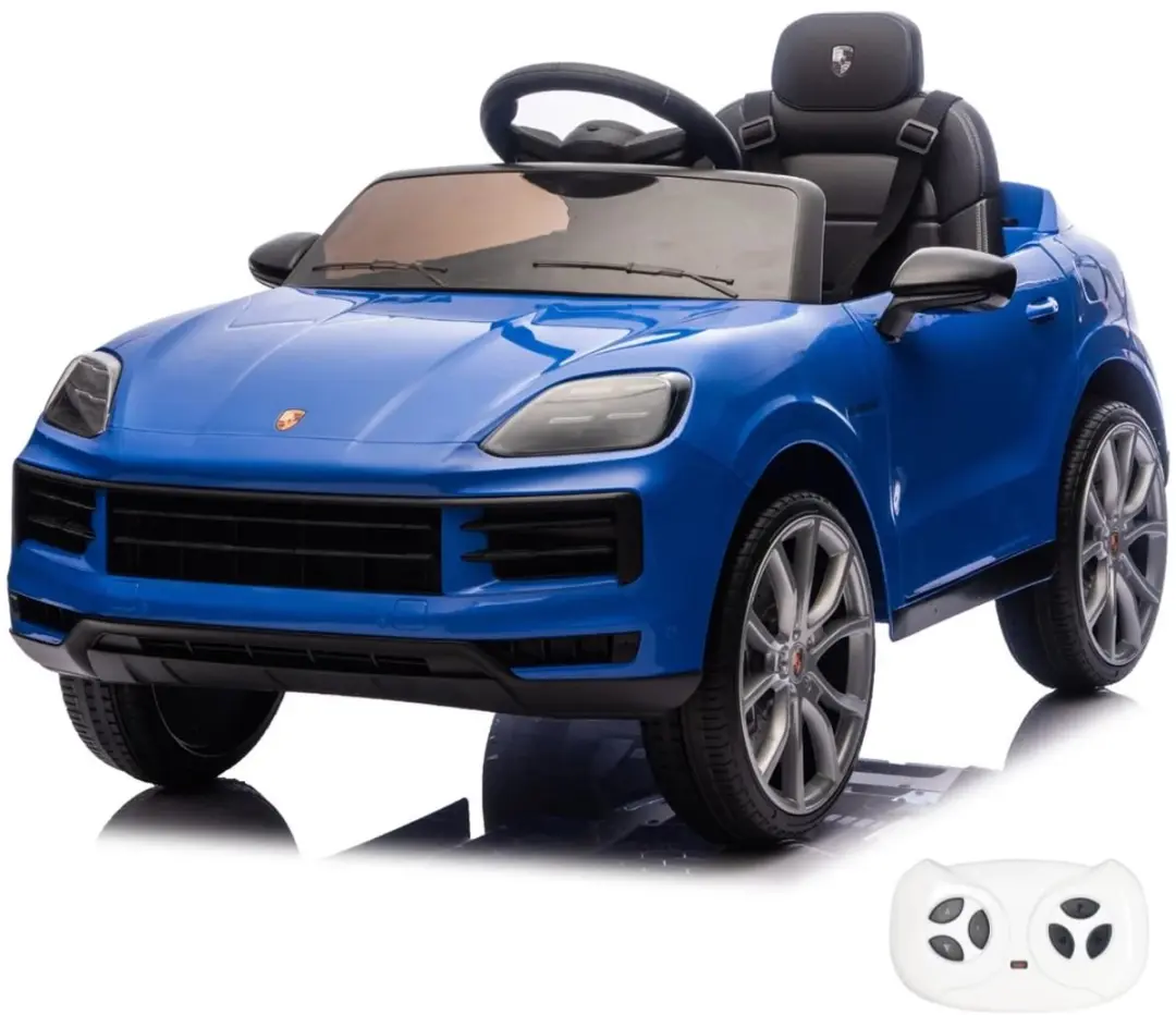 Vrooomy Porsche Cayenne 12V Kinderauto Blauw