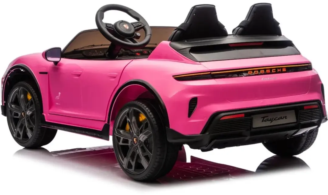 Vrooomy Porsche Taycan Turbo S 24V Kinderauto Roze - afbeelding 6 van 6