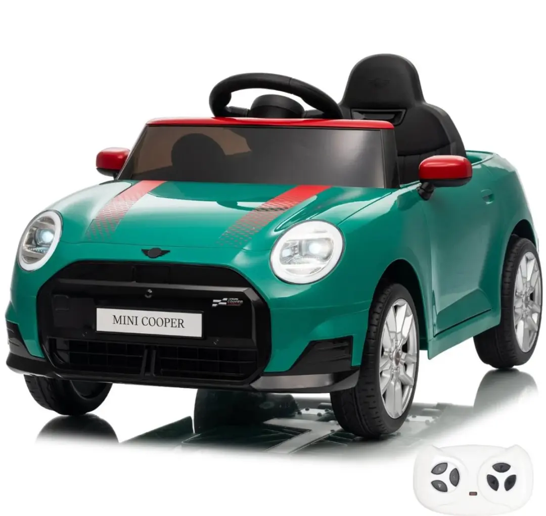 Vrooomy MINI Cooper JCW 12V Kinderauto Groen