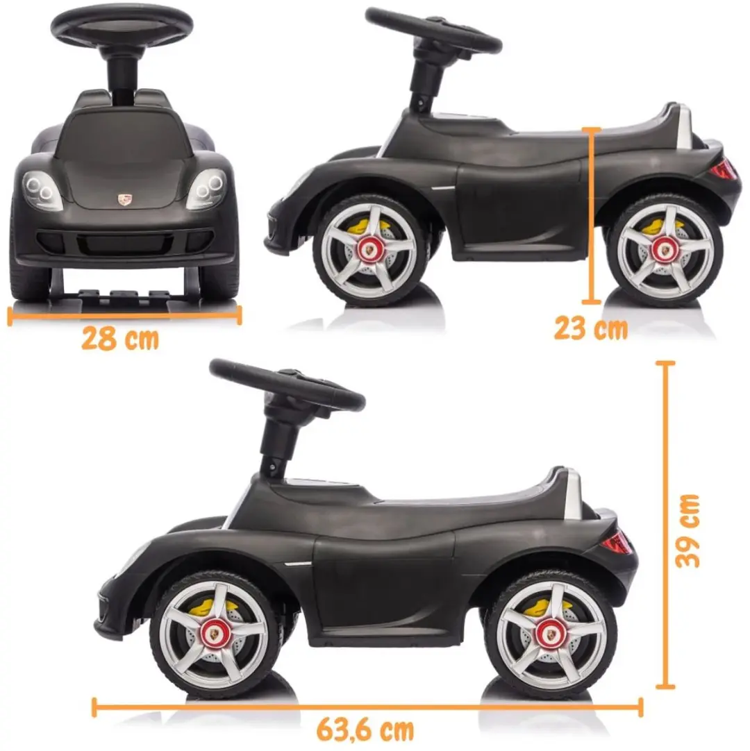 Vrooomy Porsche Carrera GT Loopauto - Zwart - afbeelding 6 van 6