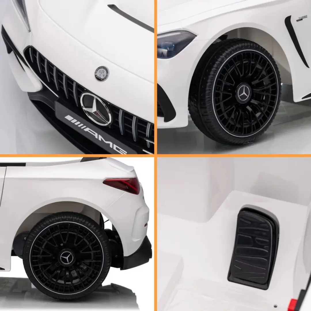 Vrooomy Mercedes-AMG CLE53 Coupé Elektrische Kinderauto 12V - Wit - afbeelding 2 van 6