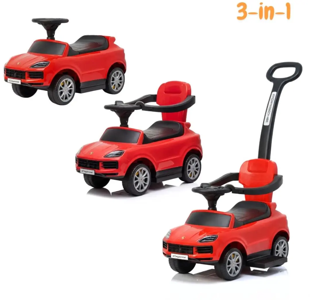 Vrooomy Porsche Cayenne 3-in-1 Loopauto Rood - afbeelding 3 van 6