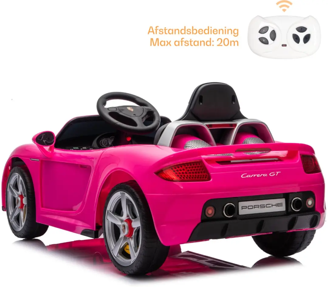 Vrooomy Porsche Carrera GT 12V Kinderauto Roze - afbeelding 2 van 6