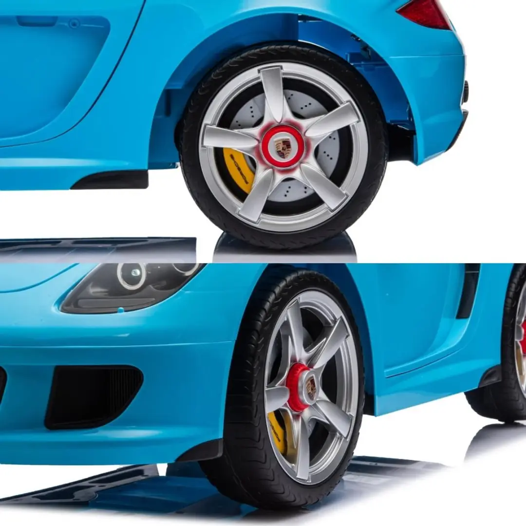 Vrooomy Porsche Carrera GT 12V Kinderauto - Blauw - afbeelding 3 van 6