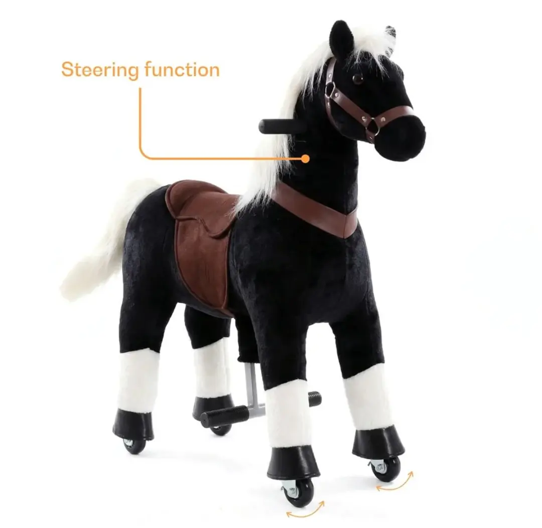 Vrooomy Mechanisch Speelgoed Paard XS - Zwart - afbeelding 3 van 6