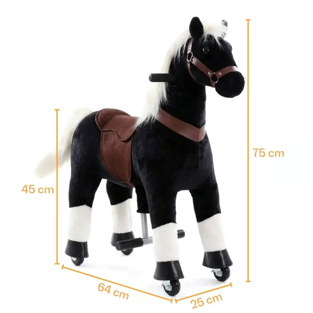 Vrooomy Mechanisch Speelgoed Paard XS - Zwart - afbeelding 2 van 6