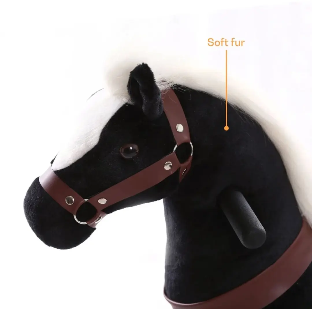 Vrooomy Mechanisch Speelgoed Paard XS - Zwart - afbeelding 6 van 6