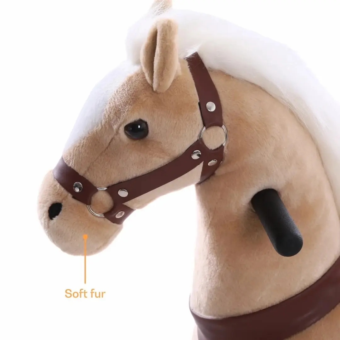 Vrooomy Mechanisch Speelgoed Paard XS Beige - afbeelding 5 van 6