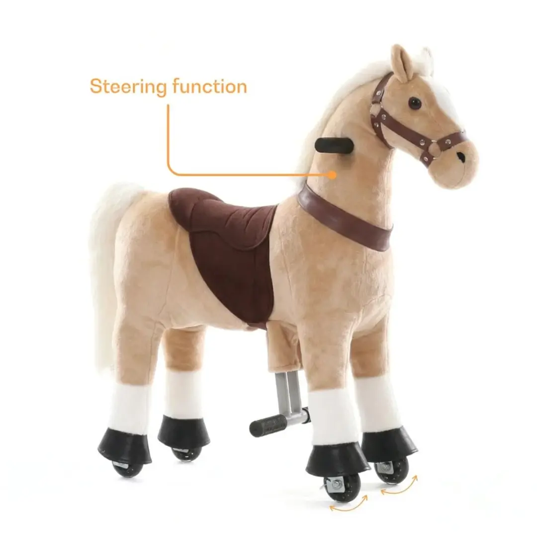 Vrooomy Mechanisch Speelgoed Paard XS Beige - afbeelding 4 van 6