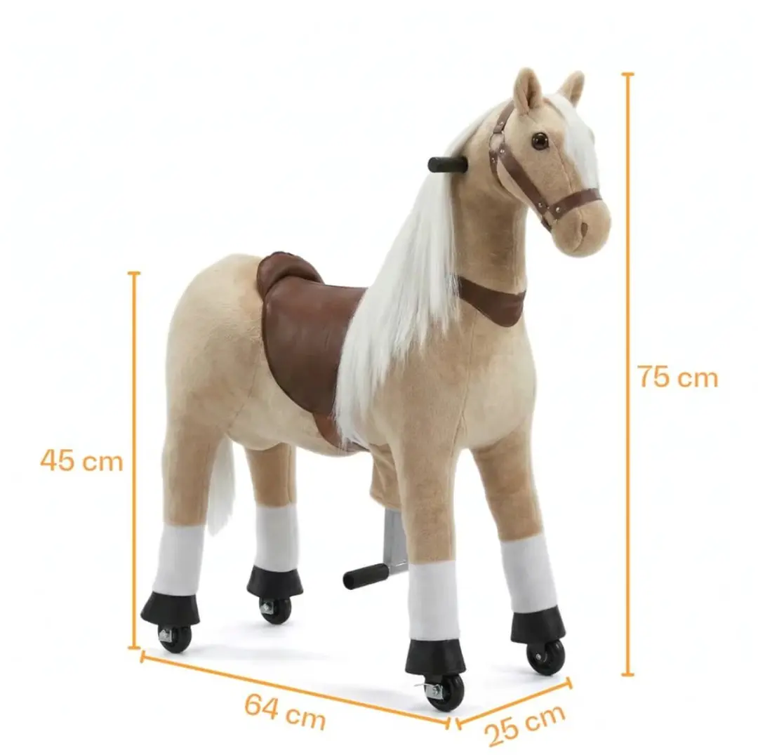 Vrooomy Mechanisch Speelgoed Paard XS Beige - afbeelding 6 van 6