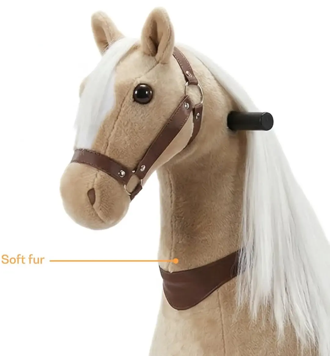 Vrooomy Mechanisch Speelgoed Paard XS Beige - afbeelding 3 van 6