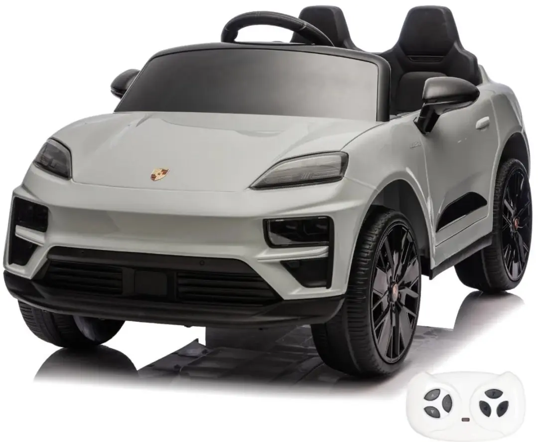 Vrooomy Porsche Macan Turbo 12V Kinderauto Nardo Grijs