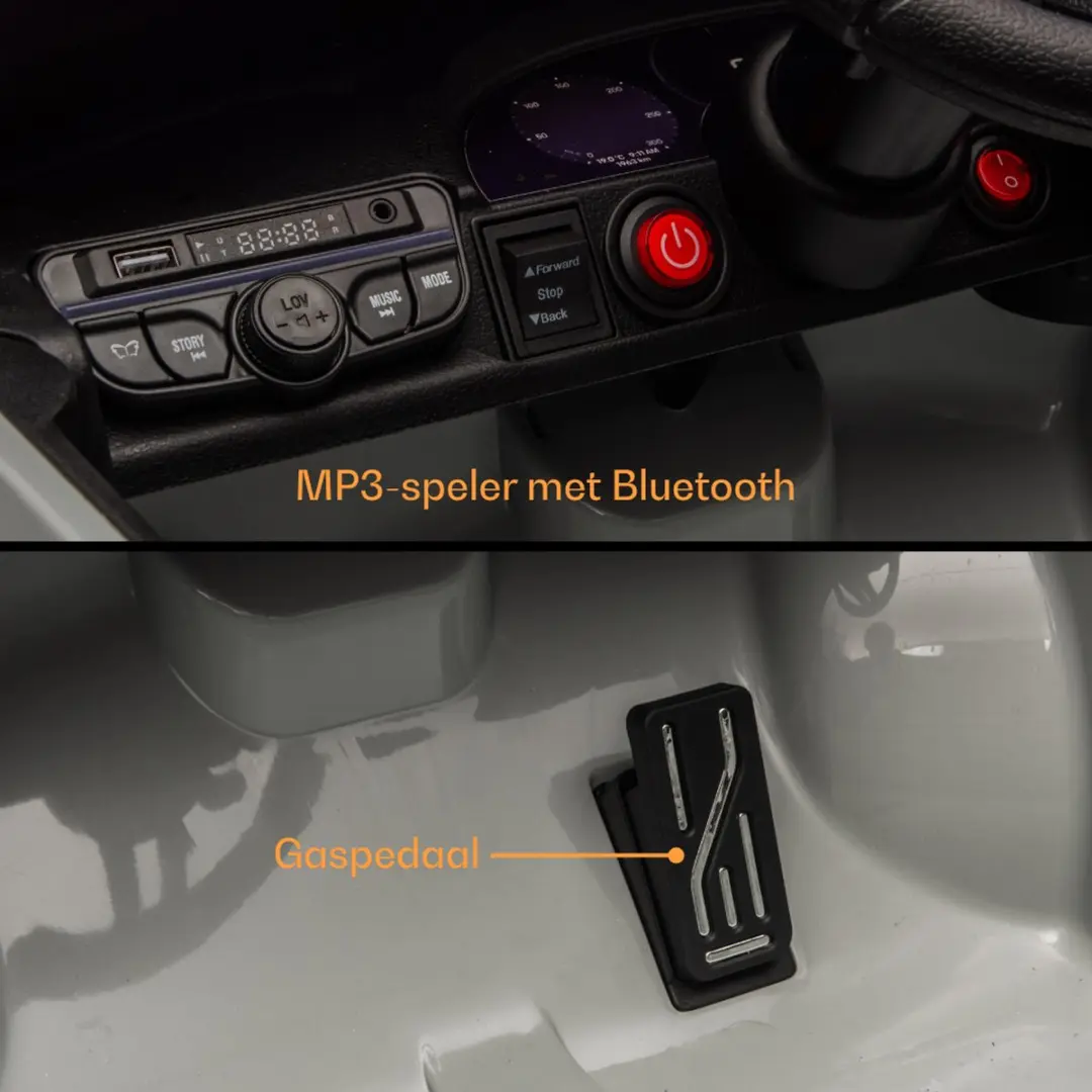 Vrooomy Porsche Macan Turbo 12V Kinderauto Nardo Grijs - afbeelding 2 van 6