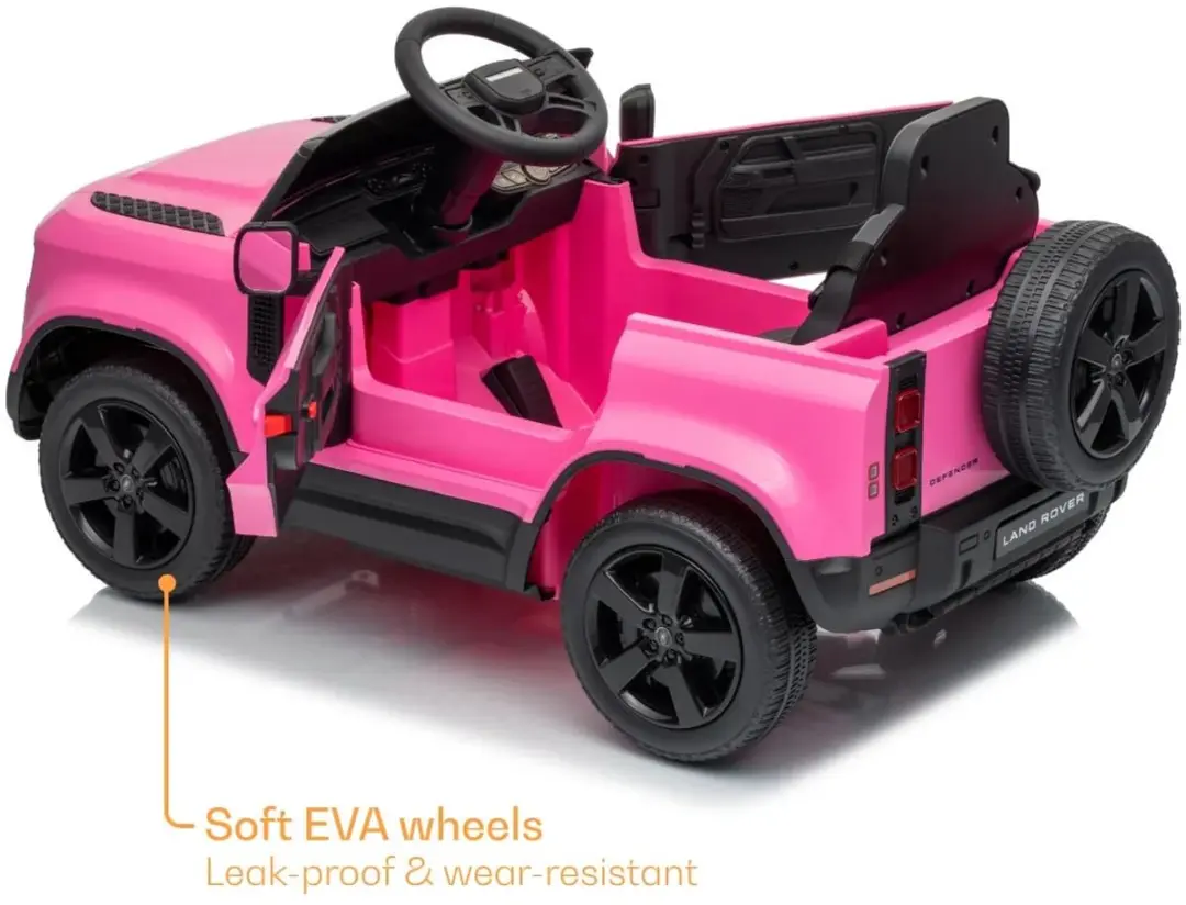 Vrooomy Land Rover Defender 90 12V Kinderauto Roze - afbeelding 2 van 6