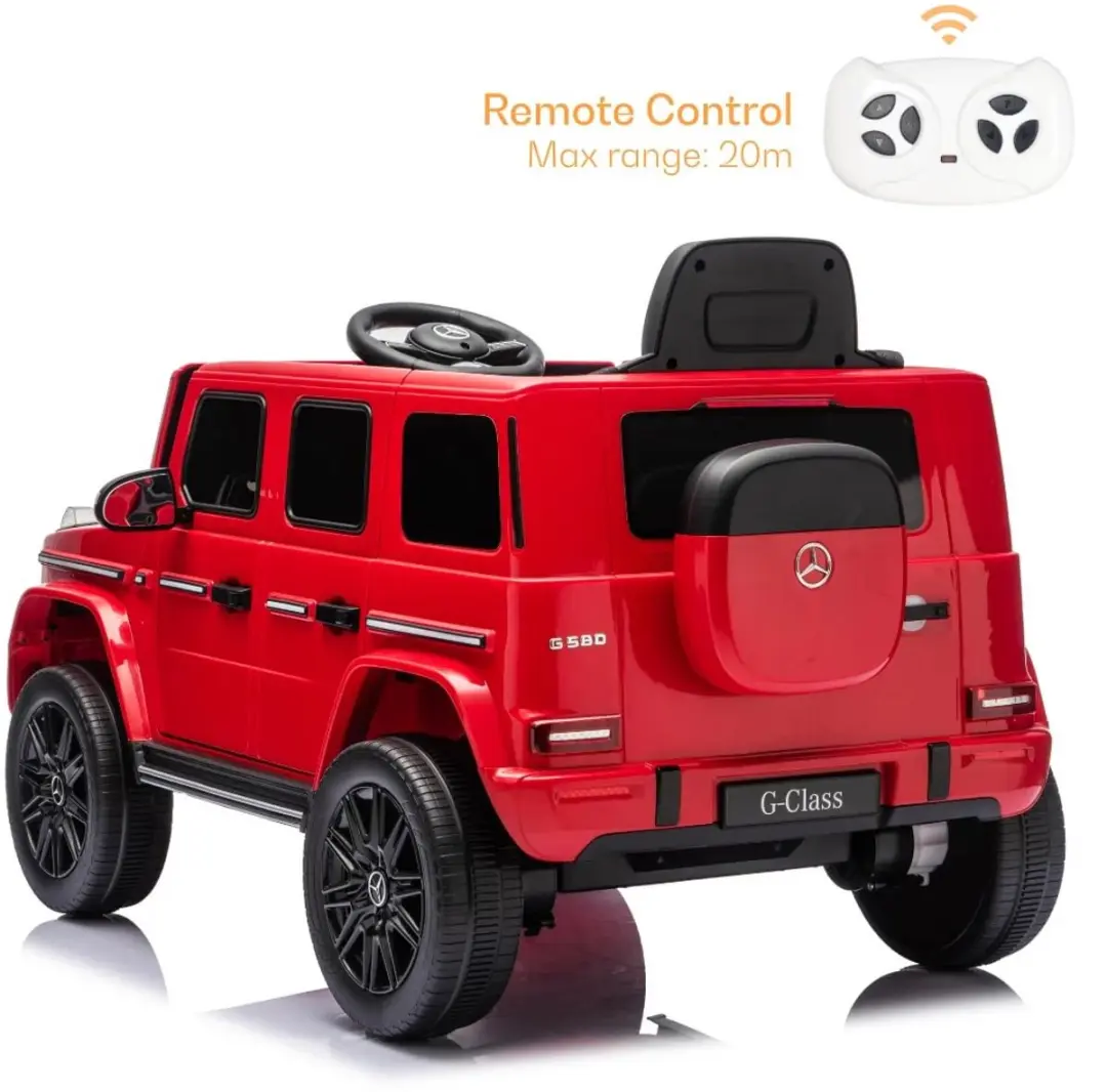 Vrooomy Mercedes-Benz G-Klasse Elektrische Kinderauto 7.4V - Rood - afbeelding 5 van 6