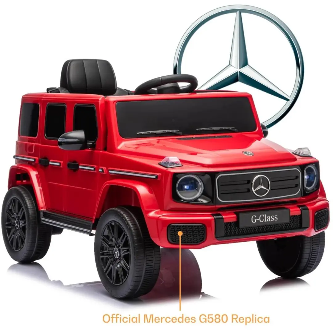 Vrooomy Mercedes-Benz G-Klasse Elektrische Kinderauto 7.4V - Rood - afbeelding 6 van 6