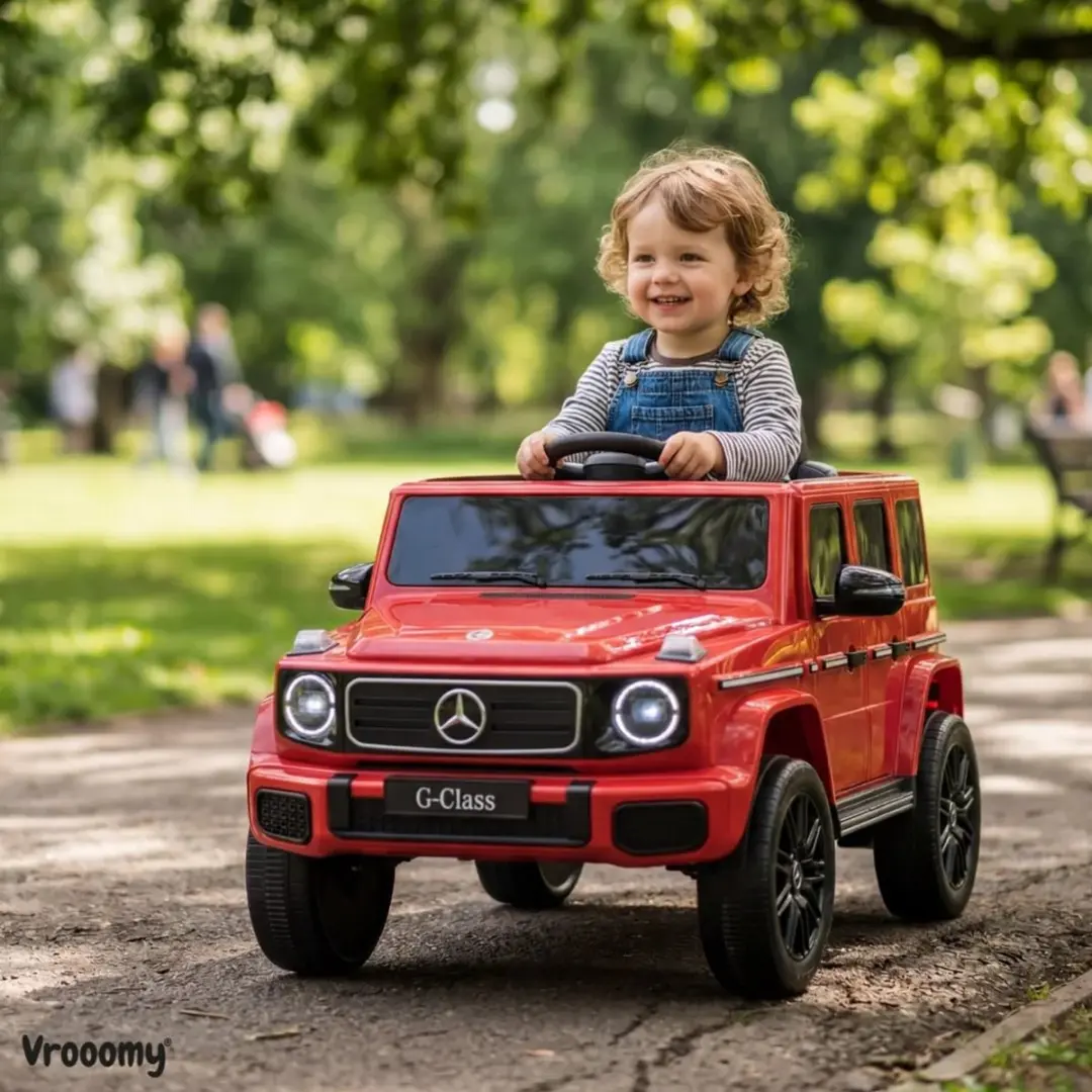 Vrooomy Mercedes-Benz G-Klasse Elektrische Kinderauto 7.4V - Rood - afbeelding 4 van 6