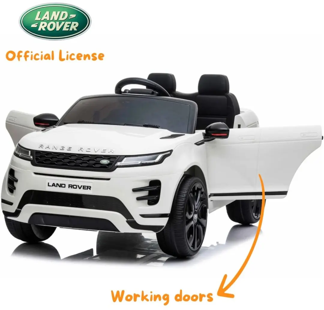 Vrooomy Range Rover Evoque S 12V Kinderauto - Wit - afbeelding 2 van 6