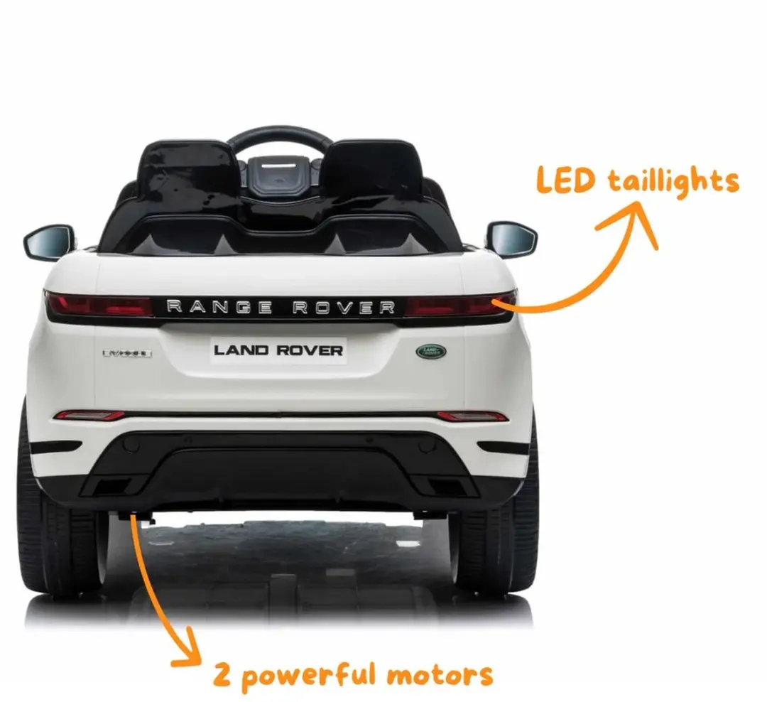 Vrooomy Range Rover Evoque S 12V Kinderauto - Wit - afbeelding 5 van 6