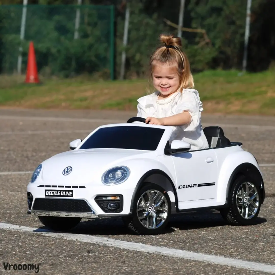 Vrooomy Volkswagen Beetle Dune XL 12V Kinderauto - Wit - afbeelding 4 van 6