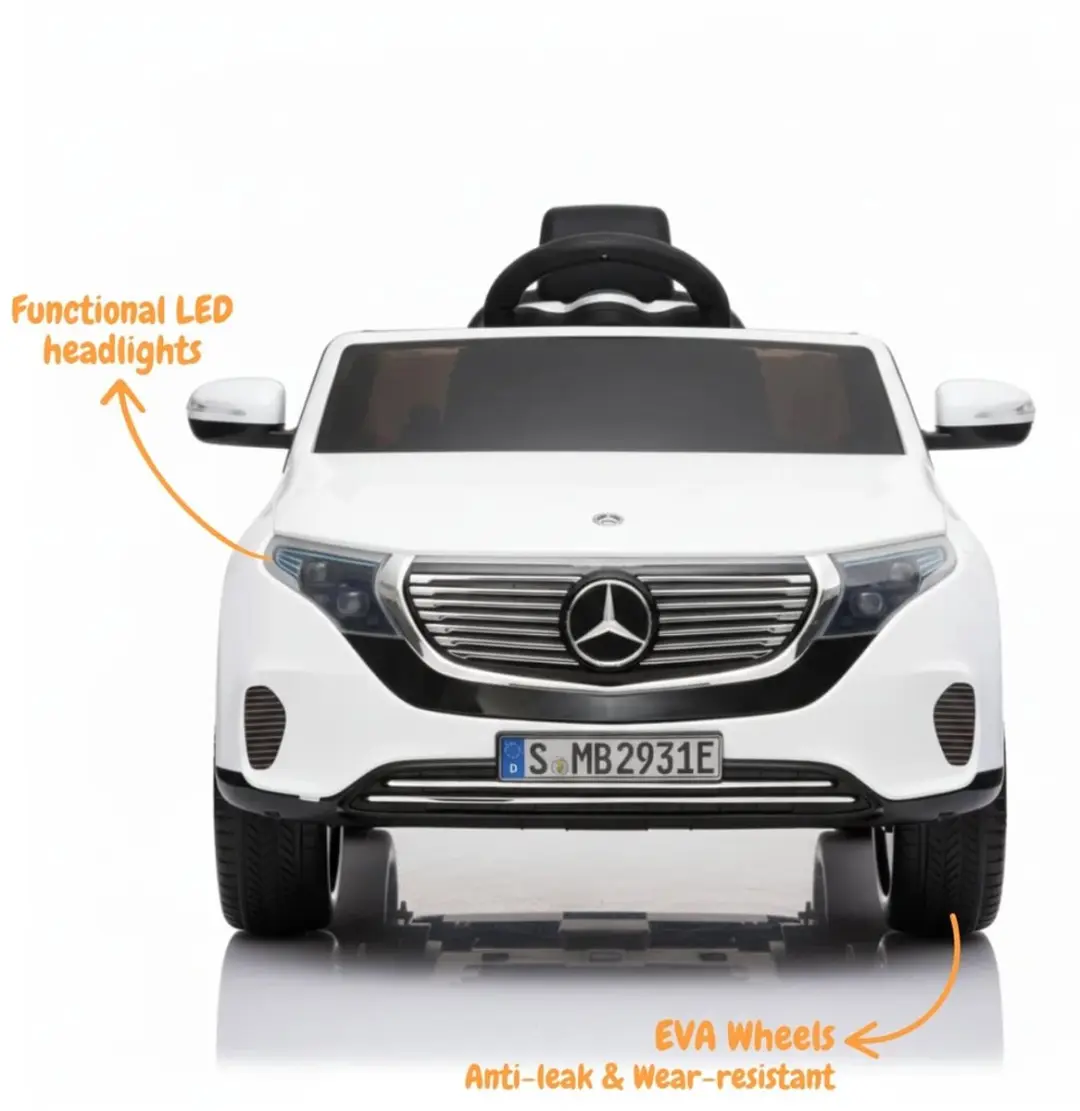 Vrooomy Mercedes EQC400 12V Kinderauto - Wit - afbeelding 6 van 6