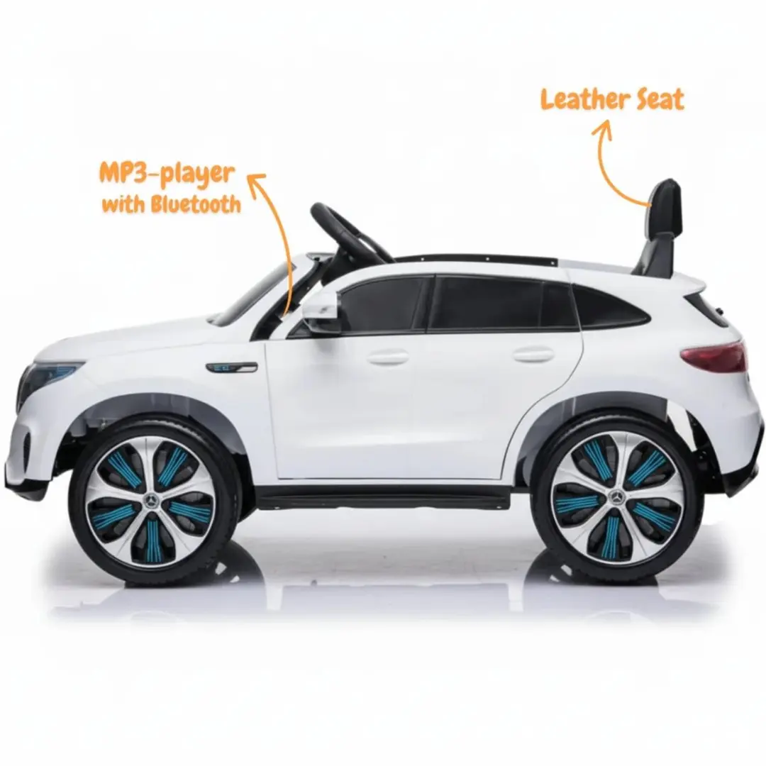 Vrooomy Mercedes EQC400 12V Kinderauto - Wit - afbeelding 3 van 6