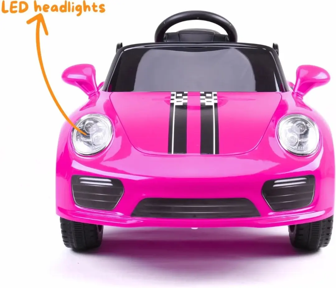 Vrooomy 911 Turbo S 12V Kinderauto - Roze - afbeelding 6 van 6