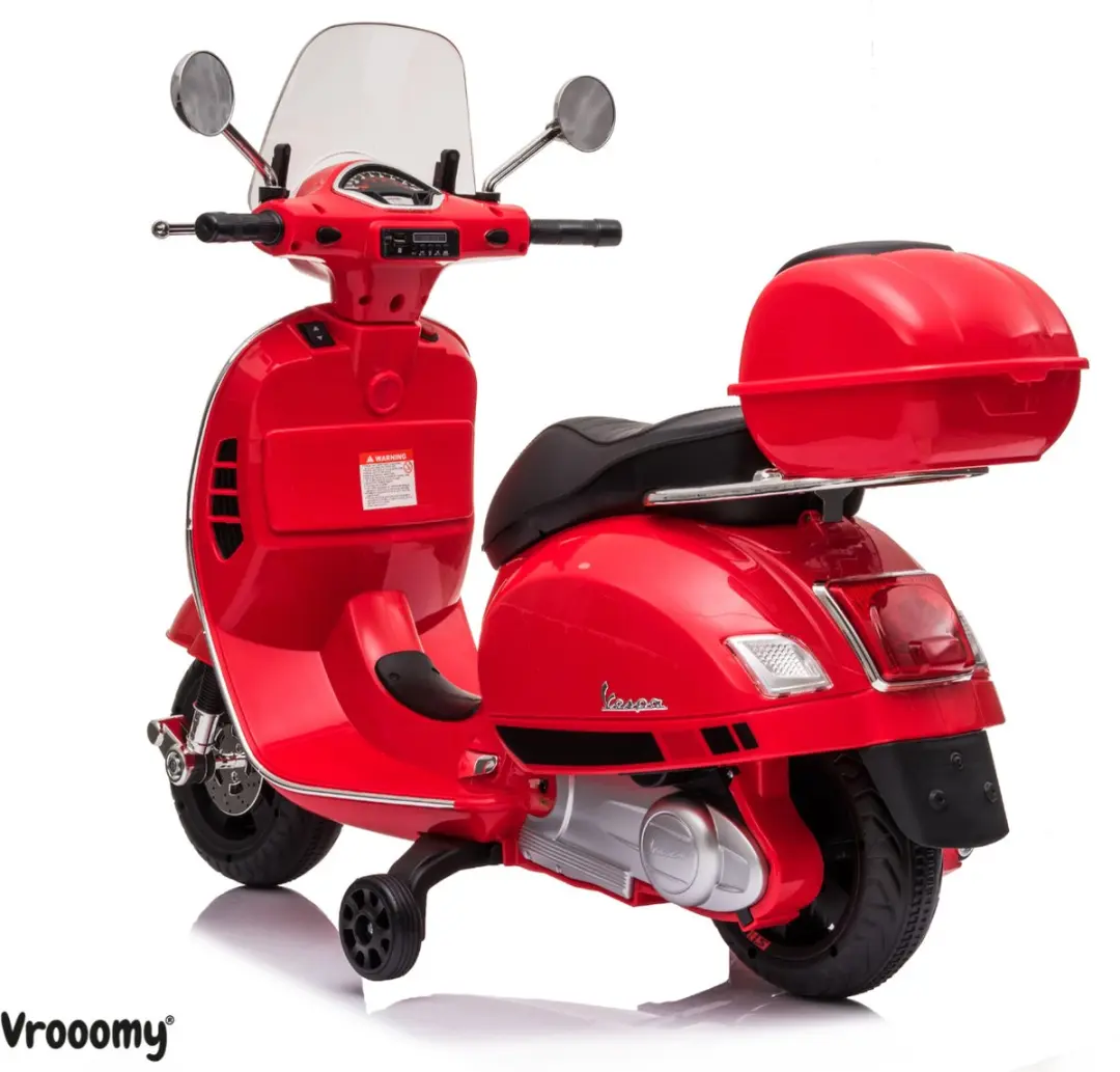 Vrooomy Vespa GT Full Option Elektrische Scooter 6V - Rood - afbeelding 2 van 6