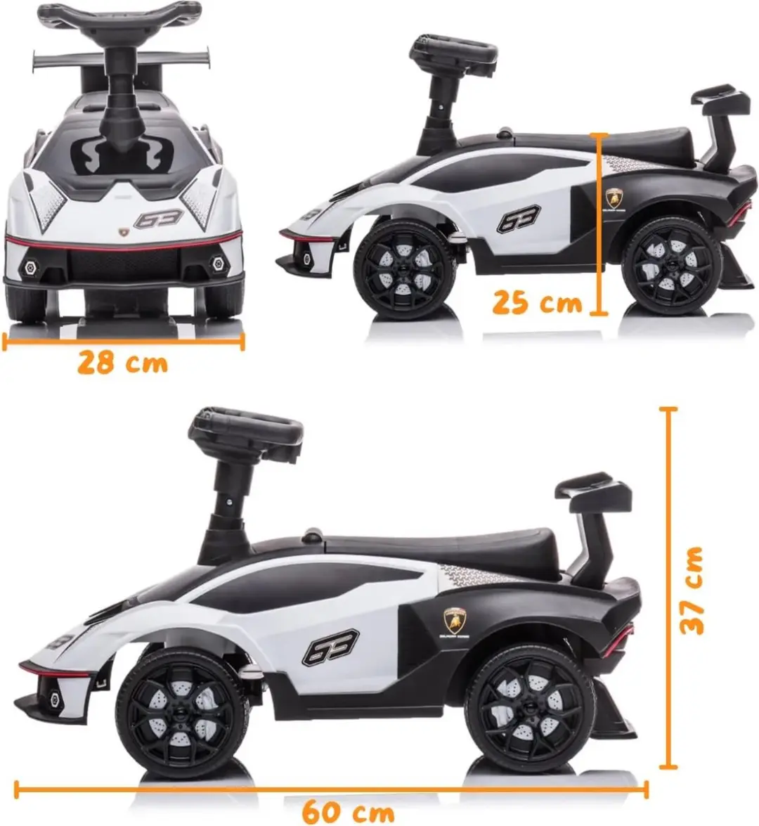 Vrooomy Lamborghini SC63 Loopauto - Wit - afbeelding 6 van 6