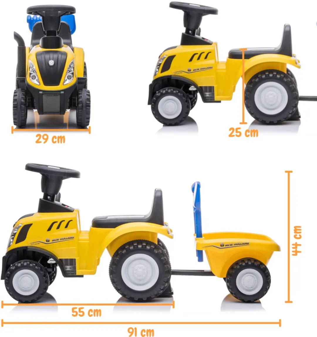 Vrooomy New Holland T7 Loopauto Geel - 6 Wielen - afbeelding 6 van 6