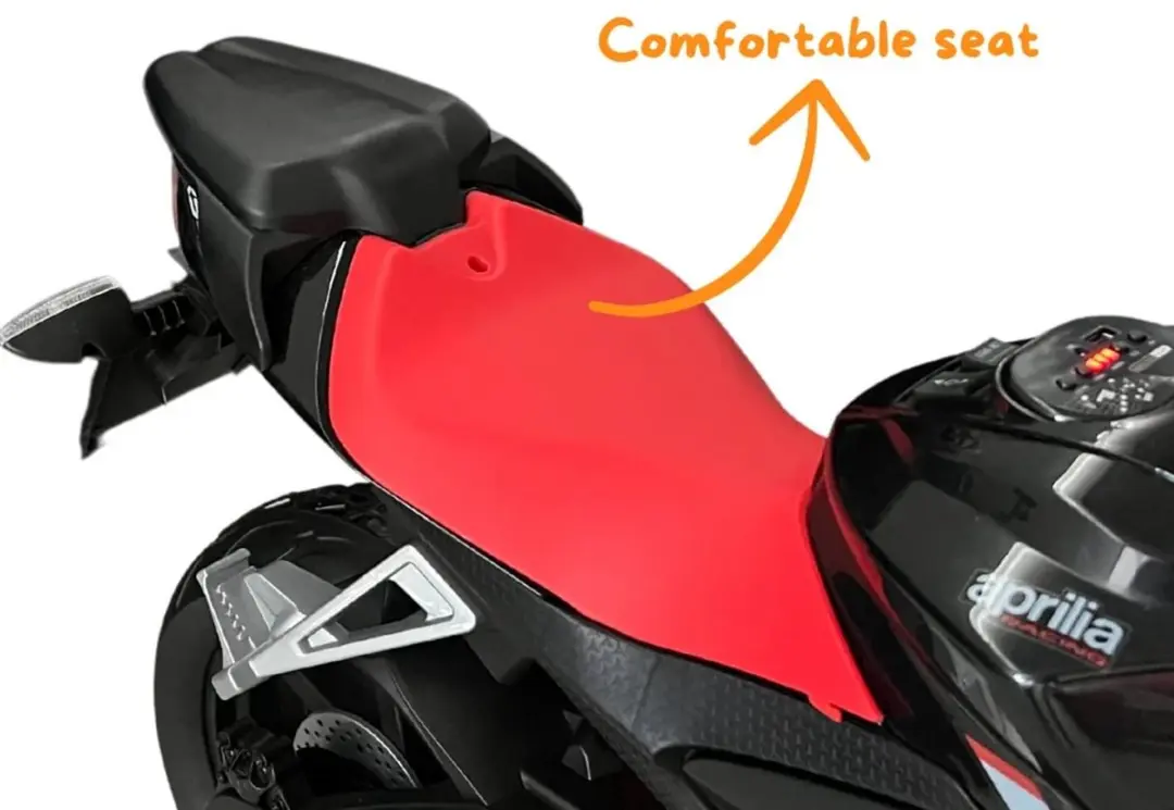 Aprilia RS660 Elektrische Kindermotor 12V - Zwart - afbeelding 2 van 6