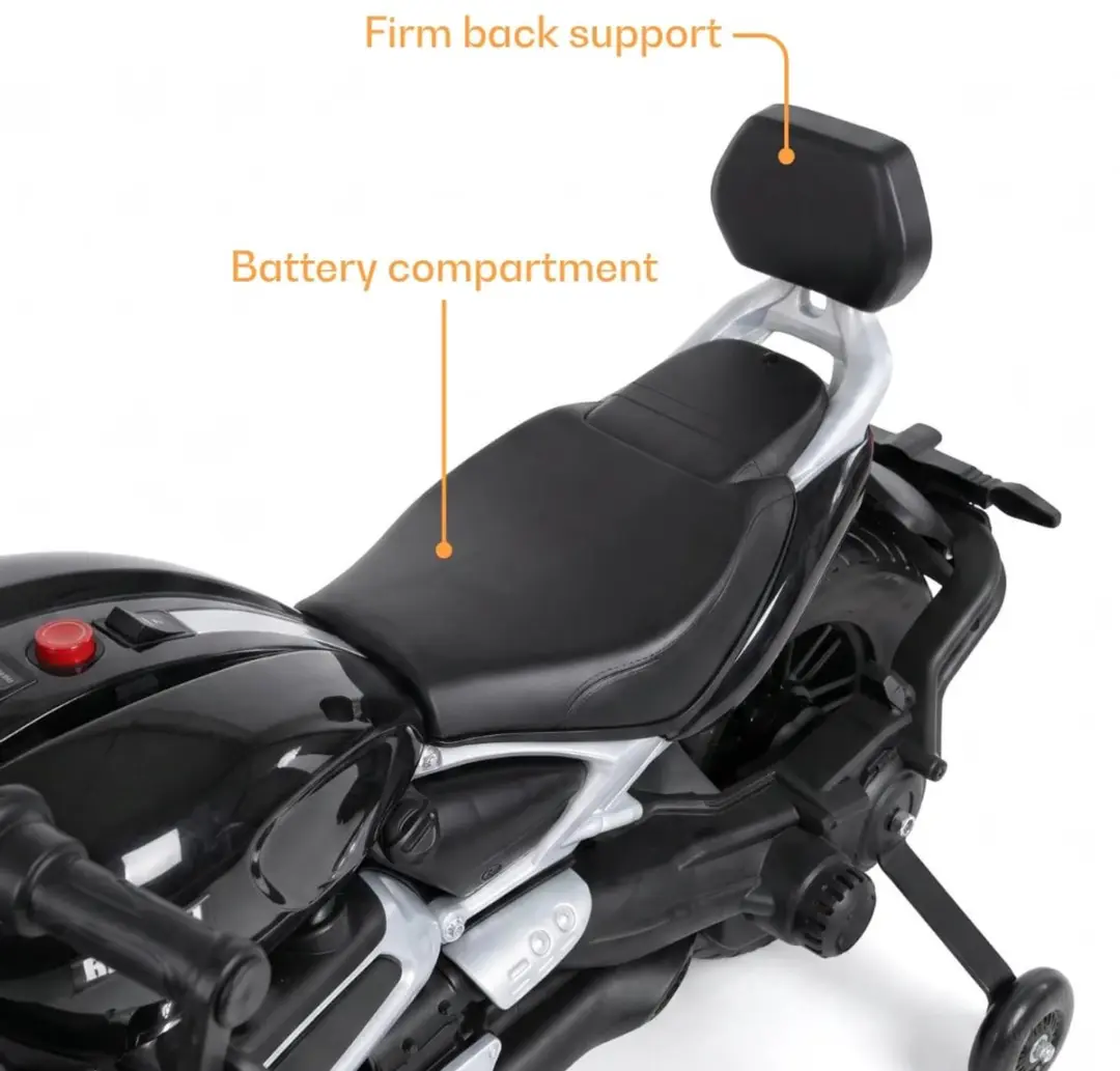 Vrooomy Triumph Rocket 3GT Elektrische Kindermotor 12V - Zwart - afbeelding 6 van 6
