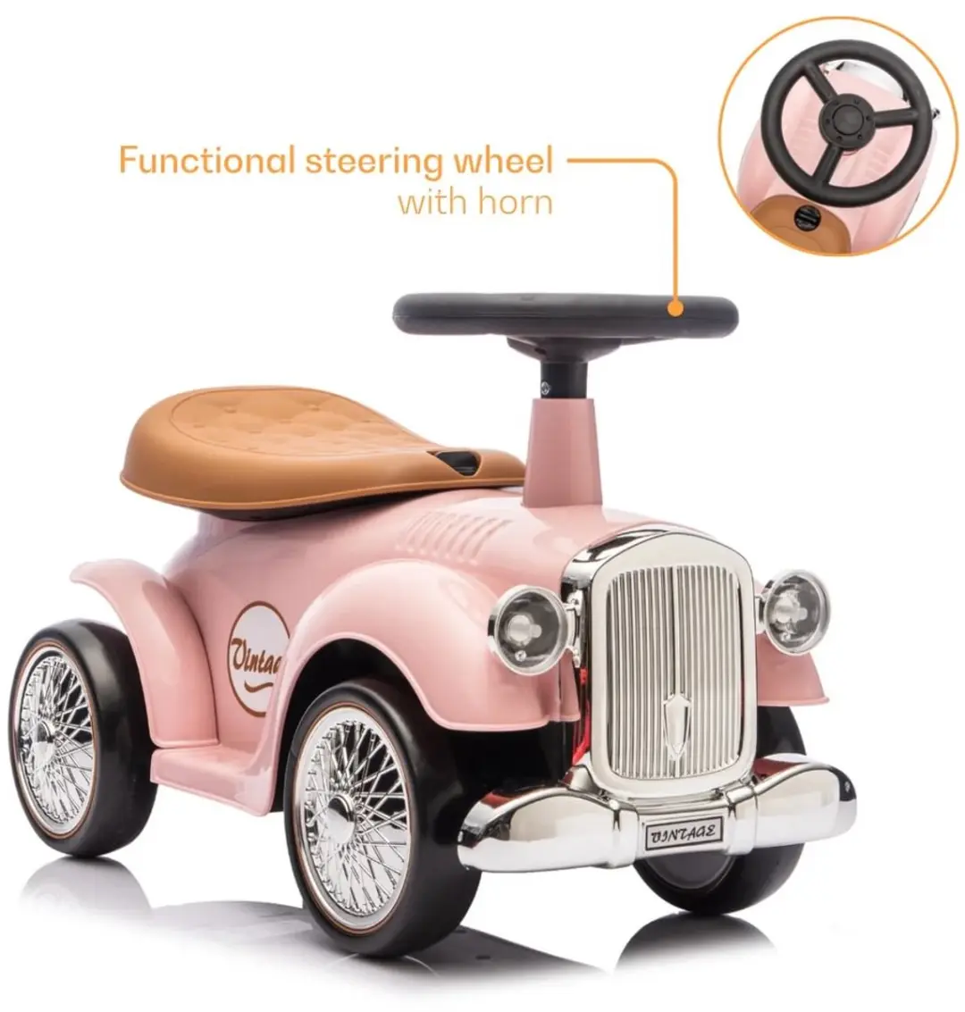Vrooomy Classic 1930 Loopauto Roze - afbeelding 3 van 6