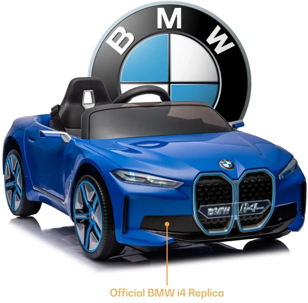 Vrooomy BMW i4 12V Kinderauto - Blauw - afbeelding 6 van 6