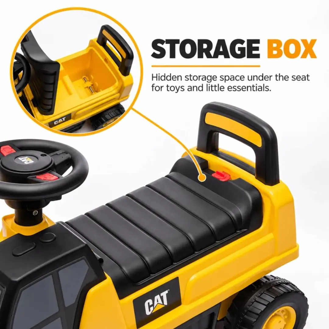 Vrooomy CAT Graafmachine Loopauto Geel 1-3 jaar - afbeelding 4 van 6