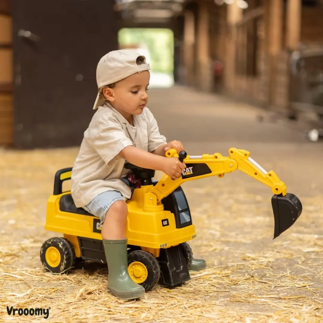 Vrooomy CAT Graafmachine Loopauto Geel 1-3 jaar - afbeelding 2 van 6