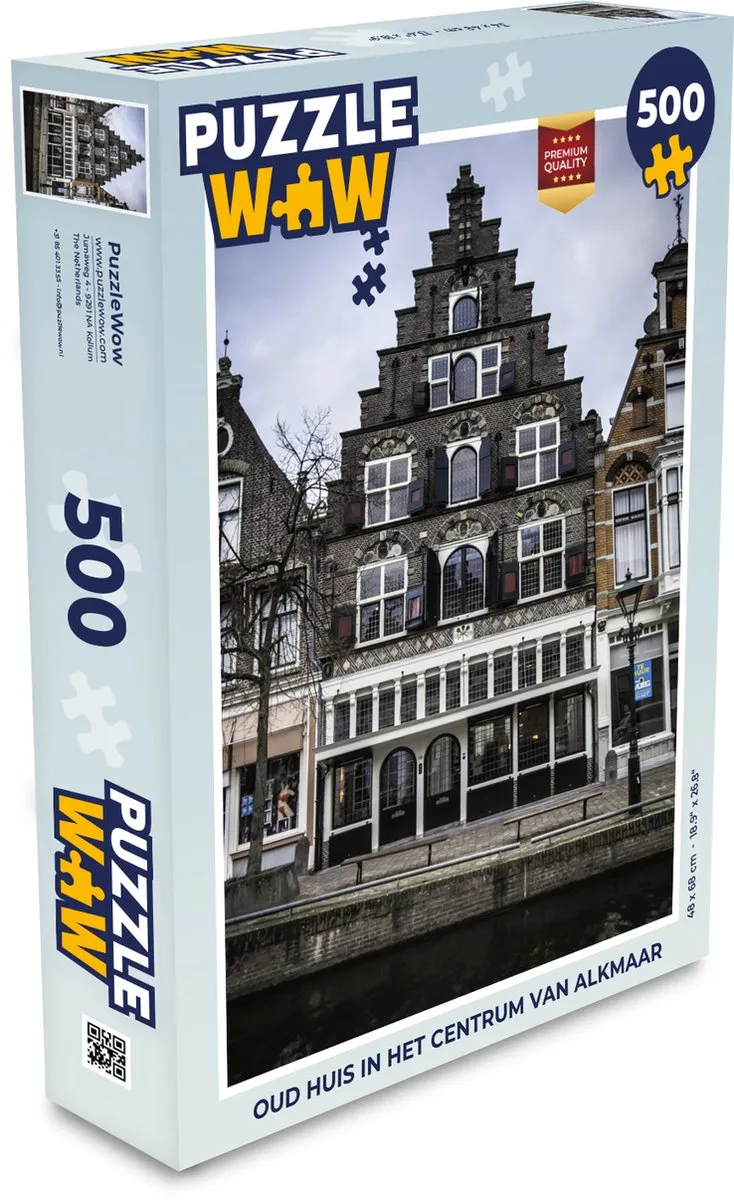 PuzzleWow Alkmaar Legpuzzel 500 Stuks - Multicolor