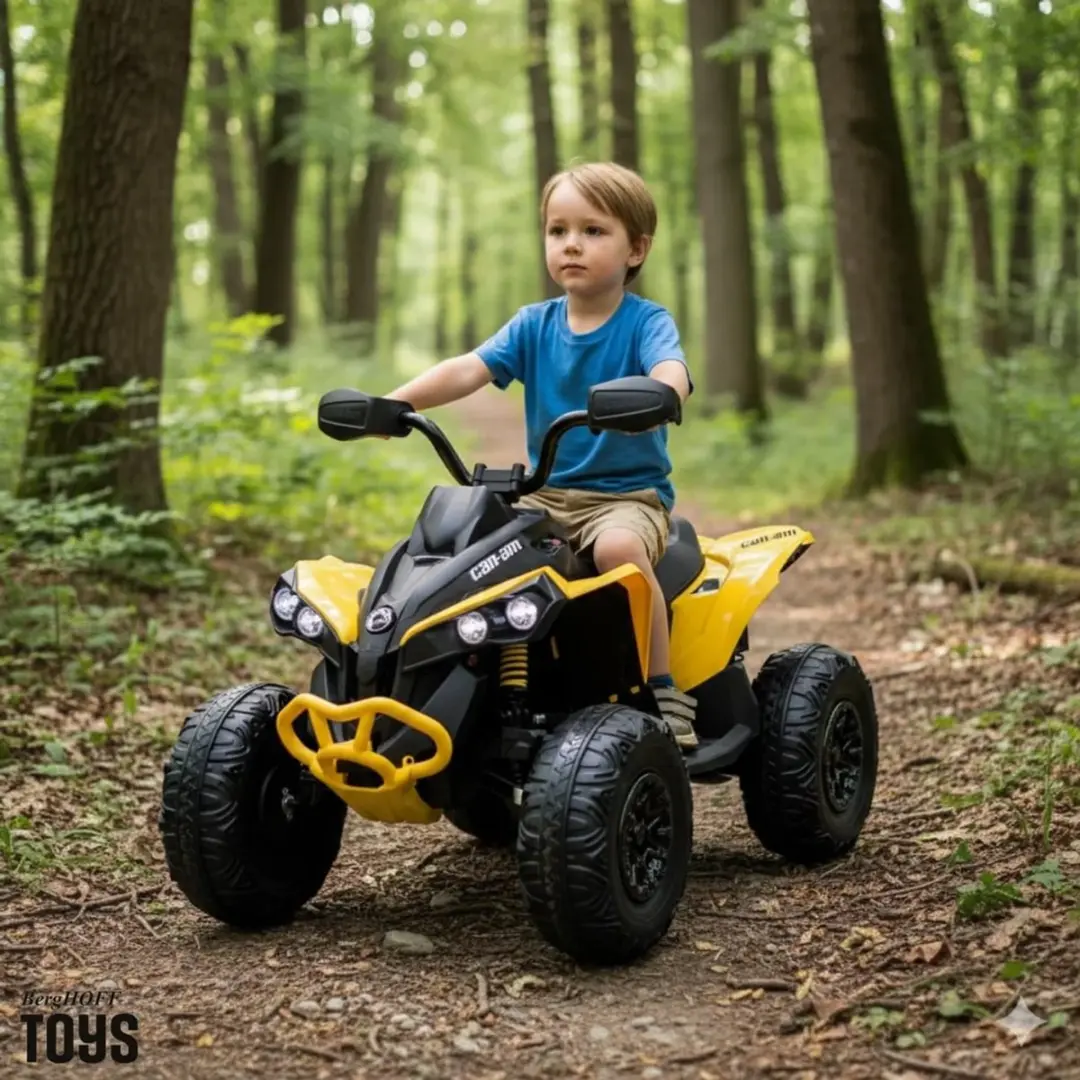 Vrooomy Can-Am Renegade 850 12V Kinderquad - Geel - afbeelding 4 van 6