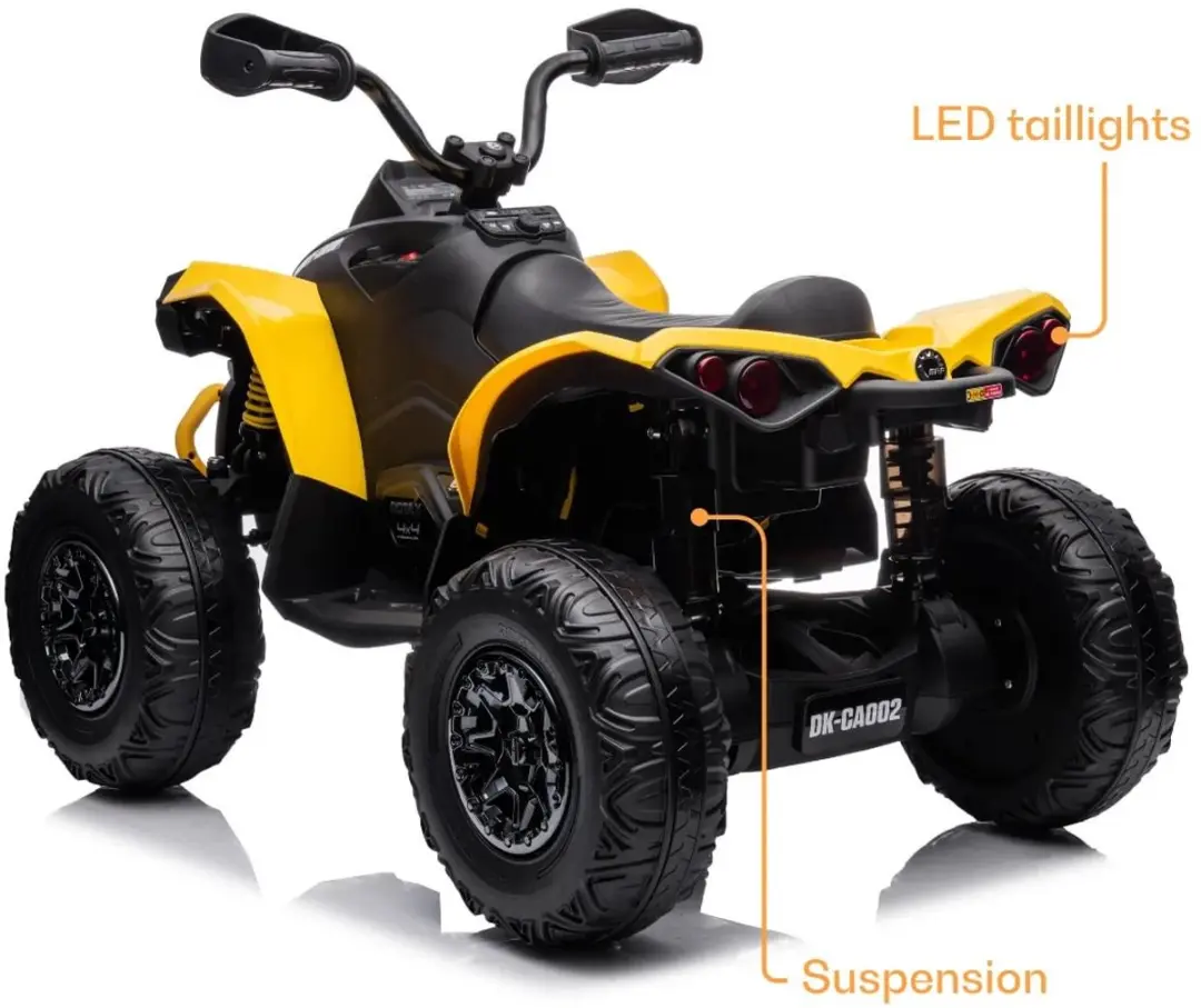 Vrooomy Can-Am Renegade 850 12V Kinderquad - Geel - afbeelding 6 van 6