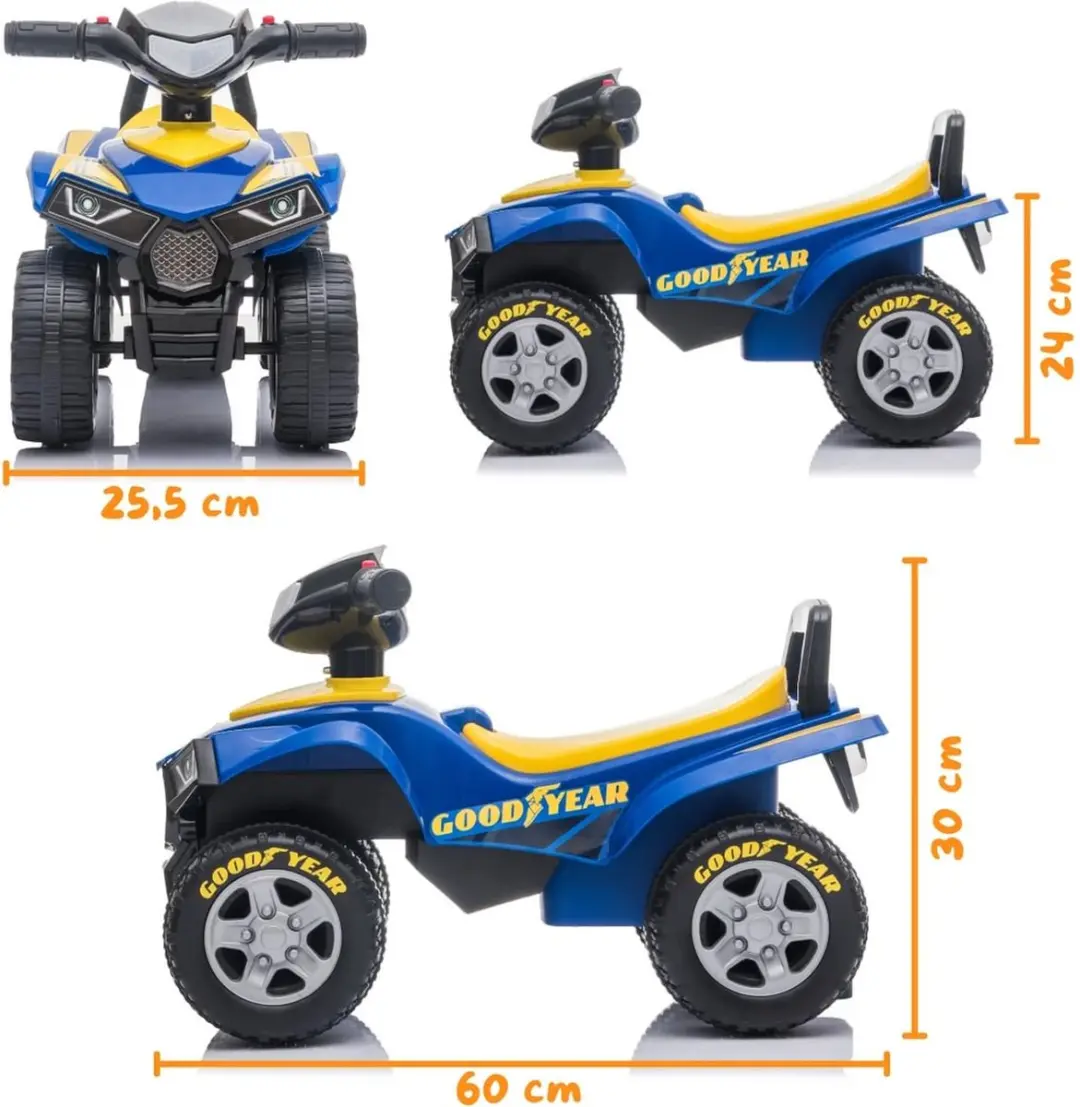 Vrooomy Goodyear Loopauto ATV Blauw - MPN 5100487 - afbeelding 4 van 6