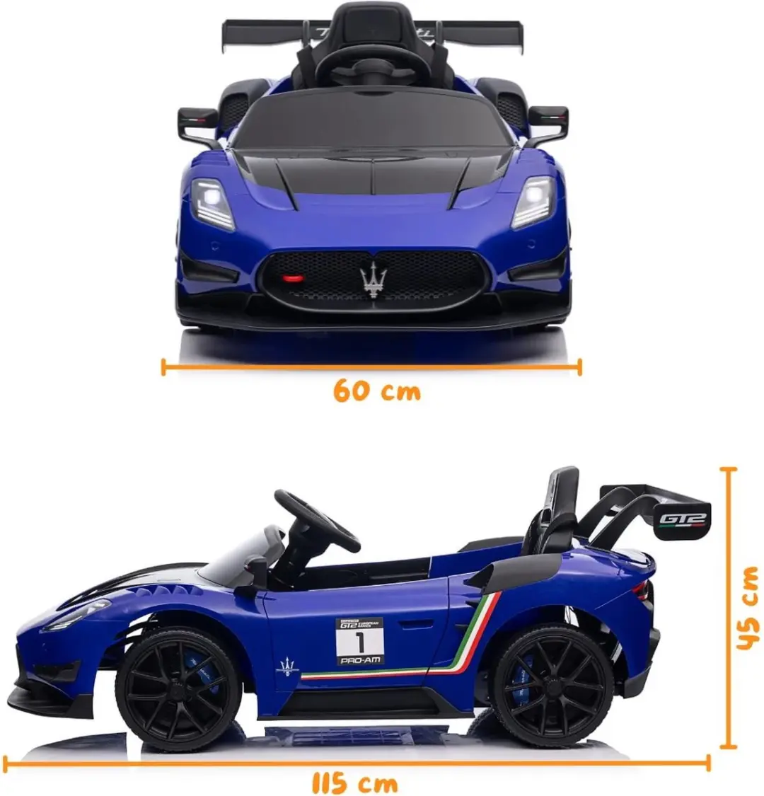 Vrooomy Maserati MC20 GT2 12V Kinderauto Blauw - afbeelding 3 van 6