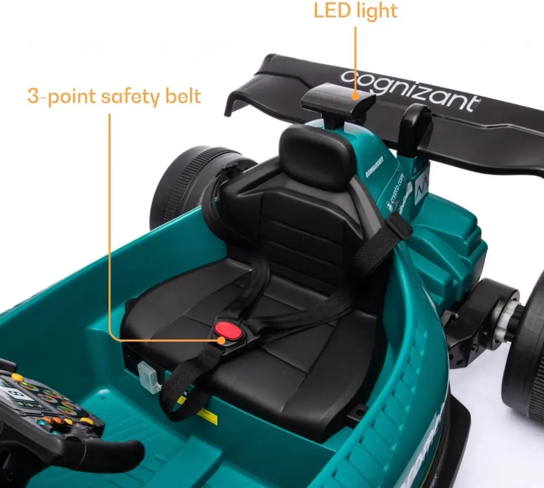Vrooomy AMR26 Formule 1 Kinderauto 12V - Groen - afbeelding 2 van 6