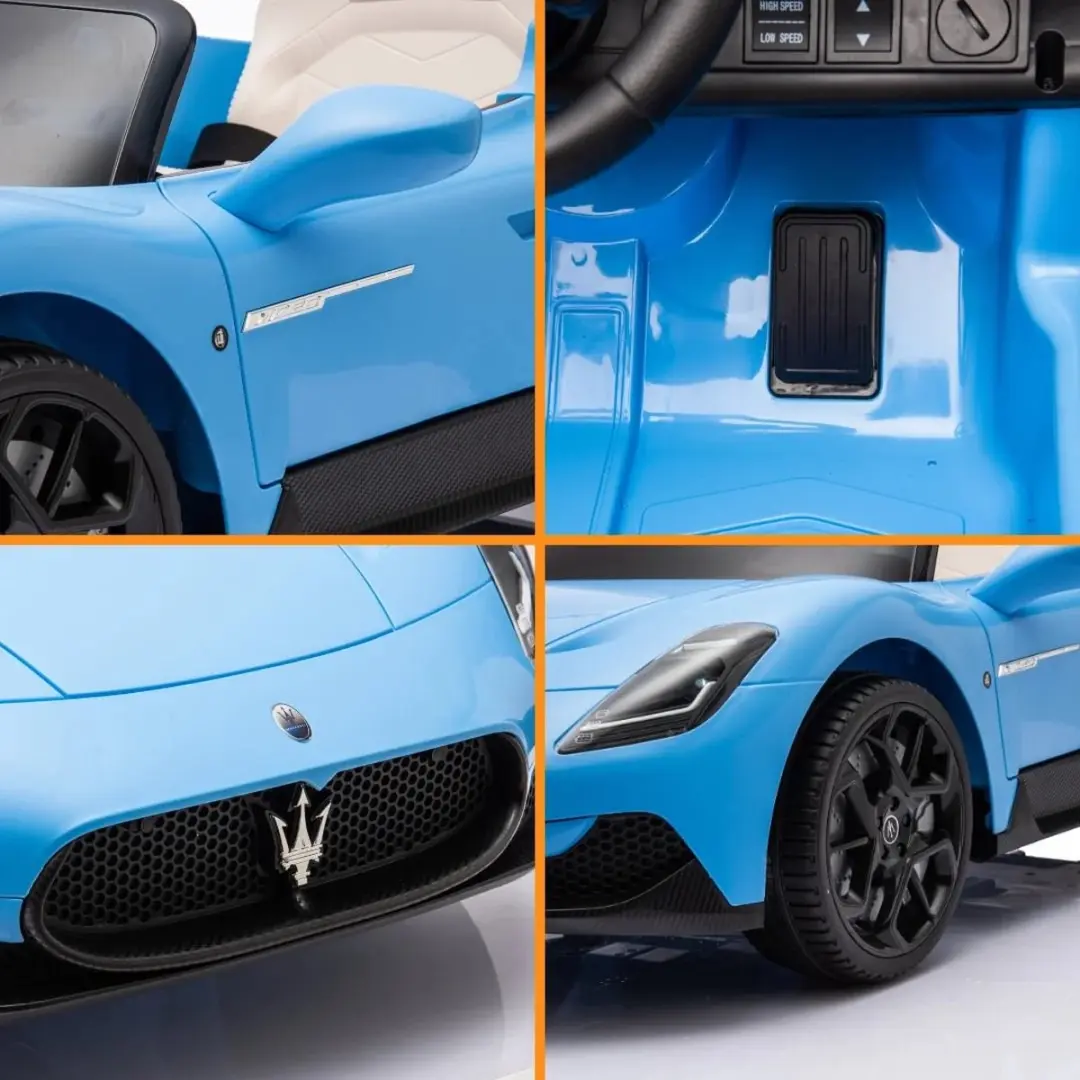 Vrooomy Maserati MC20 Cielo 12V Kinderauto - Blauw - afbeelding 5 van 6