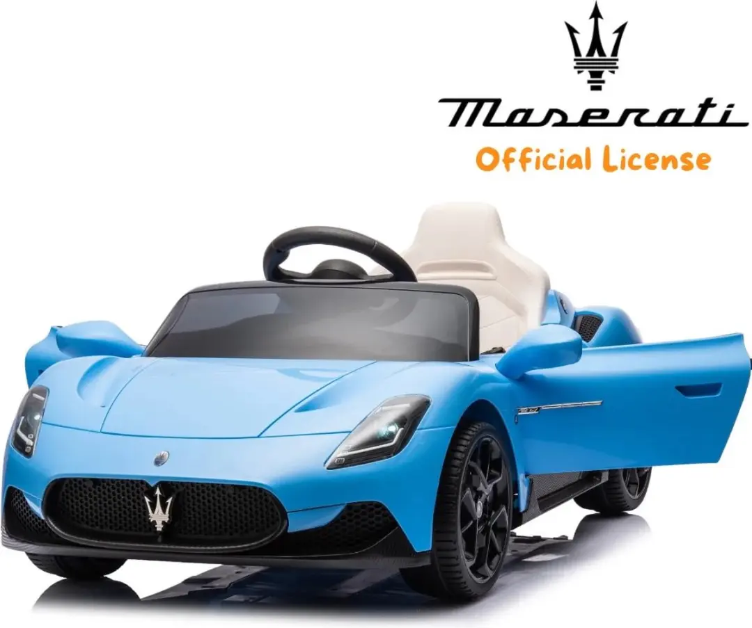 Vrooomy Maserati MC20 Cielo 12V Kinderauto - Blauw - afbeelding 6 van 6