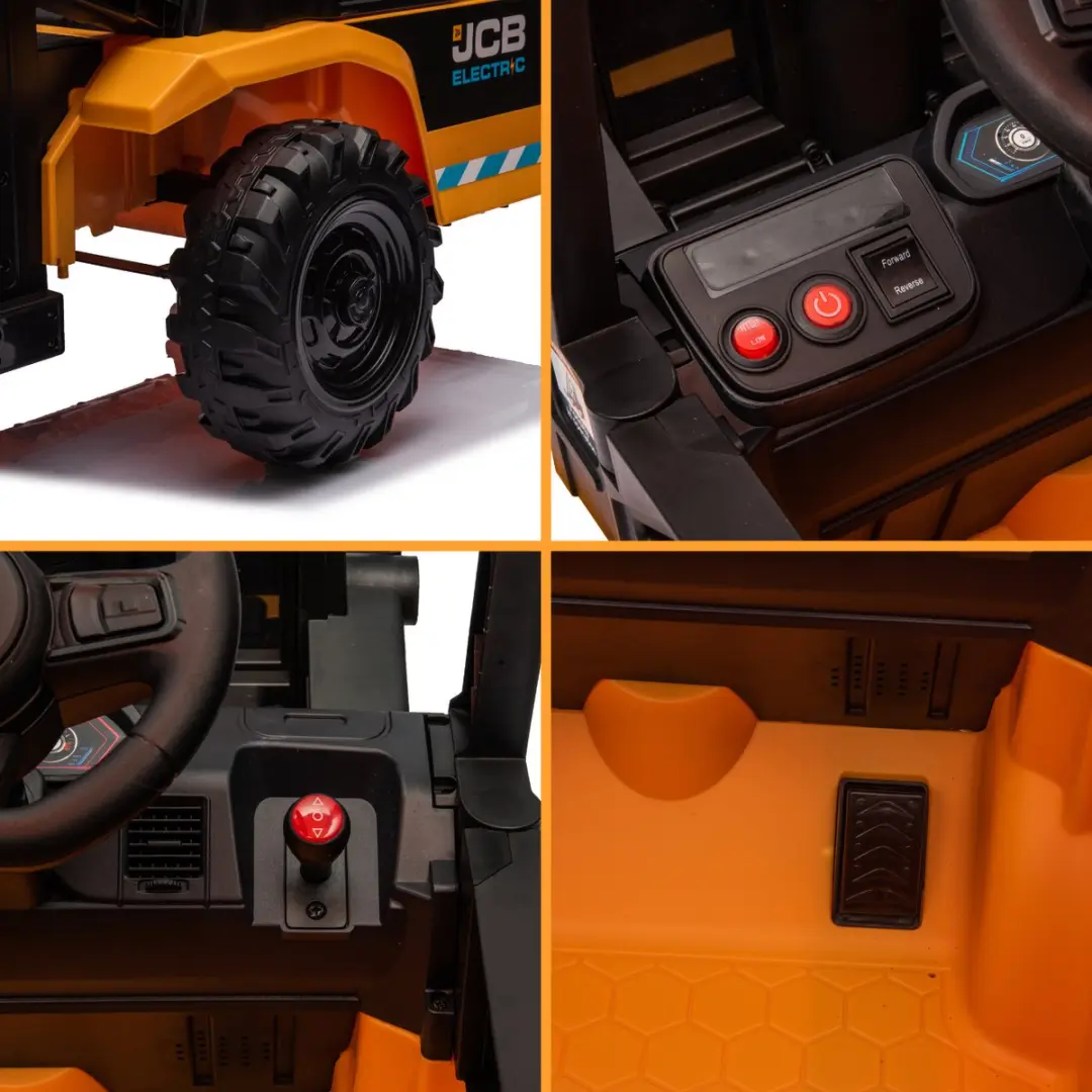 Vrooomy JCB 926-4 Heftruck 12V Geel - afbeelding 6 van 6