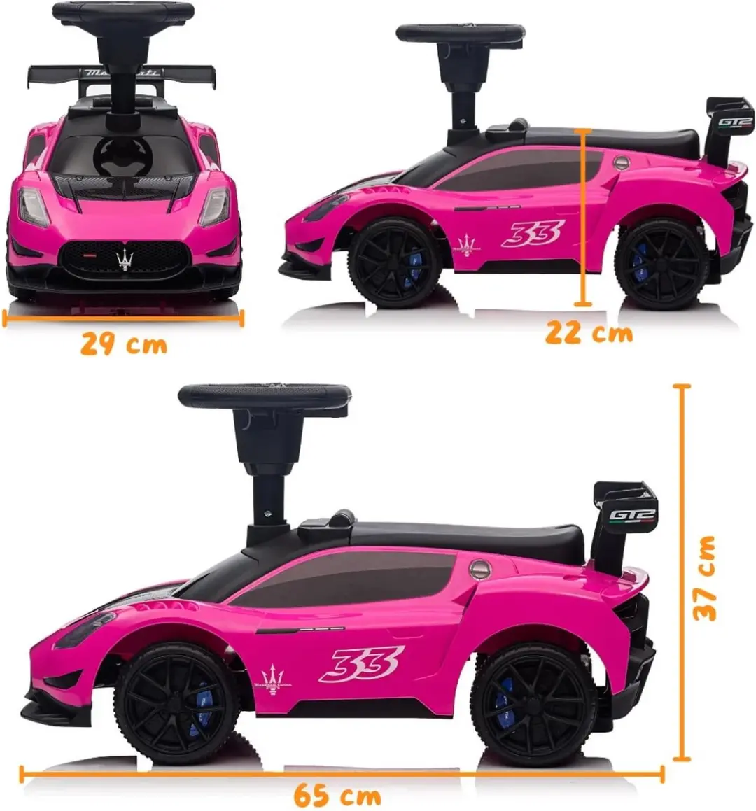 Vrooomy Maserati GT2 Loopauto - Roze - afbeelding 6 van 6