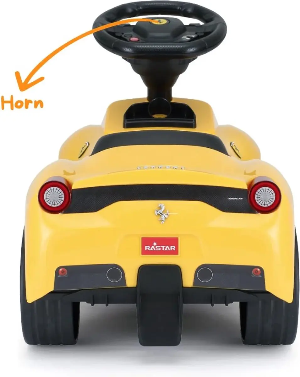Vrooomy Ferrari 488 Loopauto Geel - 1 tot 3 jaar - afbeelding 3 van 6