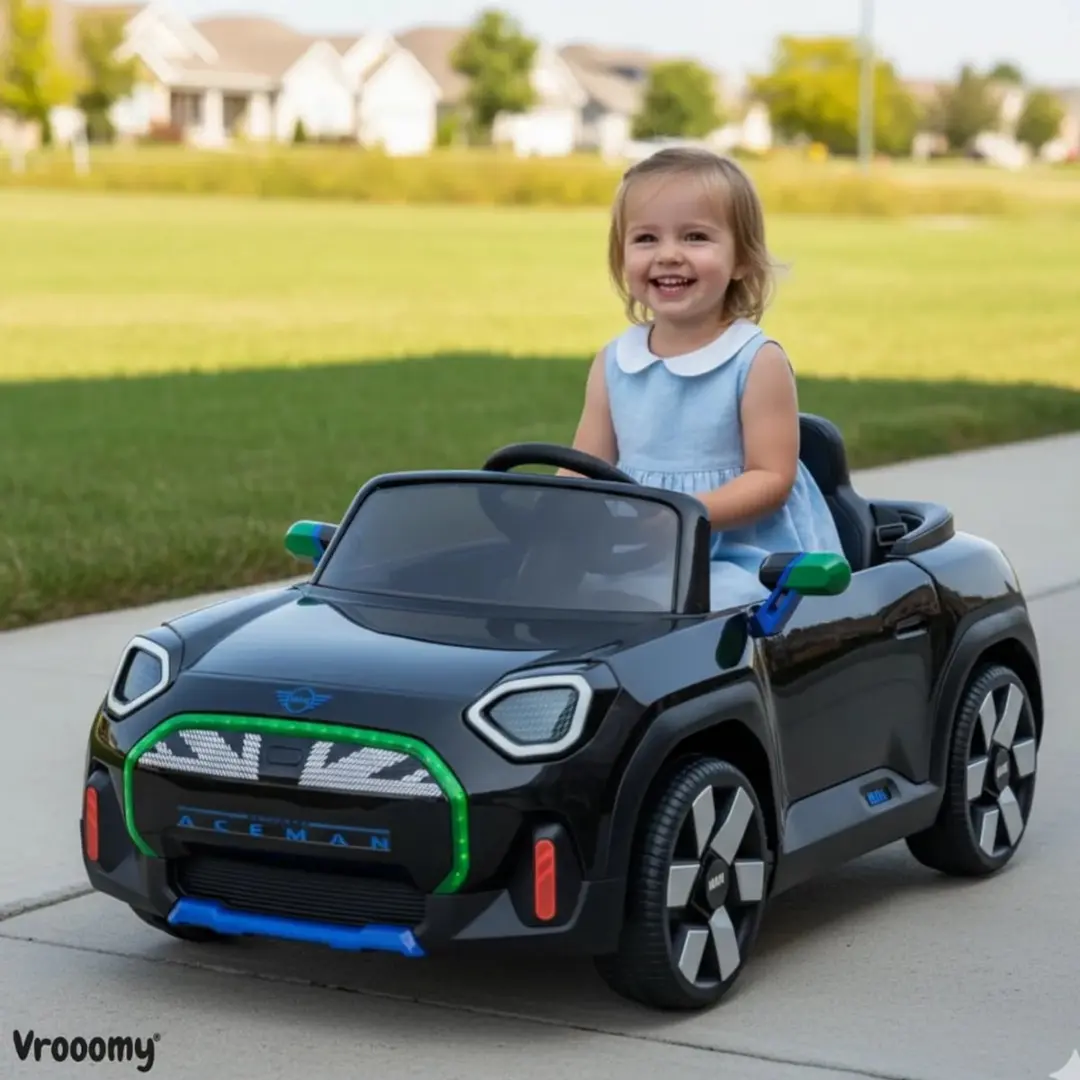 Vrooomy MINI Aceman Concept 12V Kinderauto - Zwart - afbeelding 4 van 6